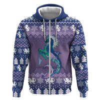 Carmarthenshire Wales Christmas Hoodie Heraldic Sea-Horse Celtic Design - Wonder Print Shop