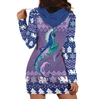 Carmarthenshire Wales Christmas Hoodie Dress Heraldic Sea-Horse Celtic Design - Wonder Print Shop