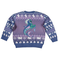 Carmarthenshire Wales Christmas Kid Ugly Christmas Sweater Heraldic Sea-Horse Celtic Design - Wonder Print Shop
