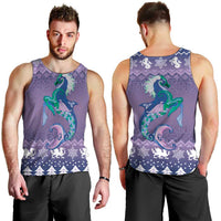 Carmarthenshire Wales Christmas Men Tank Top Heraldic Sea-Horse Celtic Design - Wonder Print Shop
