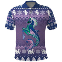 Carmarthenshire Wales Christmas Polo Shirt Heraldic Sea-Horse Celtic Design - Wonder Print Shop