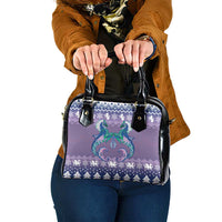 Carmarthenshire Wales Christmas Shoulder Handbag Heraldic Sea-Horse Celtic Design - Wonder Print Shop