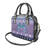 Carmarthenshire Wales Christmas Shoulder Handbag Heraldic Sea-Horse Celtic Design - Wonder Print Shop