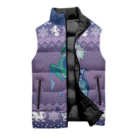 Carmarthenshire Wales Christmas Sleeveless Puffer Jacket Heraldic Sea-Horse Celtic Design - Wonder Print Shop