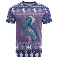 Carmarthenshire Wales Christmas T Shirt Heraldic Sea-Horse Celtic Design - Wonder Print Shop
