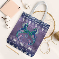 Carmarthenshire Wales Christmas Tote Bag Heraldic Sea-Horse Celtic Design - Wonder Print Shop