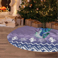 Carmarthenshire Wales Christmas Tree Skirt Heraldic Sea-Horse Celtic Design - Wonder Print Shop