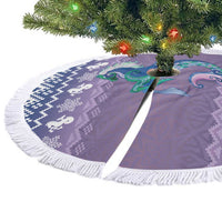 Carmarthenshire Wales Christmas Tree Skirt Heraldic Sea-Horse Celtic Design - Wonder Print Shop