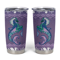 Carmarthenshire Wales Christmas Tumbler Cup Heraldic Sea-Horse Celtic Design - Wonder Print Shop
