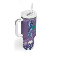 Carmarthenshire Wales Christmas Tumbler With Handle Heraldic Sea-Horse Celtic Design - Wonder Print Shop
