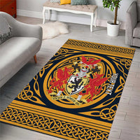 Personalized Denbighshire Wales Area Rug Coat Of Arms Celtic Style - Wonder Print Shop