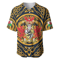 Personalized Denbighshire Wales Baseball Jersey Coat Of Arms Celtic Style - Wonder Print Shop
