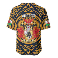 Personalized Denbighshire Wales Baseball Jersey Coat Of Arms Celtic Style - Wonder Print Shop