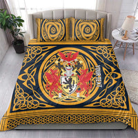 Personalized Denbighshire Wales Bedding Set Coat Of Arms Celtic Style - Wonder Print Shop