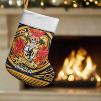 Personalized Denbighshire Wales Christmas Stocking Coat Of Arms Celtic Style - Wonder Print Shop