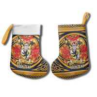Personalized Denbighshire Wales Christmas Stocking Coat Of Arms Celtic Style - Wonder Print Shop