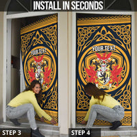 Personalized Denbighshire Wales Door Cover Coat Of Arms Celtic Style - Wonder Print Shop