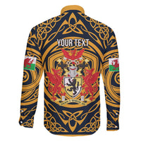 Personalized Denbighshire Wales Family Matching Off Shoulder Maxi Dress and Hawaiian Shirt Coat Of Arms Celtic Style - Wonder Print Shop