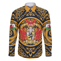 Personalized Denbighshire Wales Family Matching Puletasi and Hawaiian Shirt Coat Of Arms Celtic Style - Wonder Print Shop