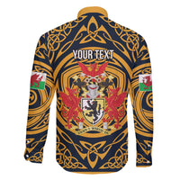 Personalized Denbighshire Wales Family Matching Short Sleeve Bodycon Dress and Hawaiian Shirt Coat Of Arms Celtic Style - Wonder Print Shop