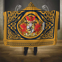 Personalized Denbighshire Wales Hooded Blanket Coat Of Arms Celtic Style - Wonder Print Shop