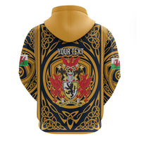 Personalized Denbighshire Wales Hoodie Coat Of Arms Celtic Style - Wonder Print Shop