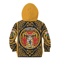 Personalized Denbighshire Wales Kid Hoodie Coat Of Arms Celtic Style - Wonder Print Shop