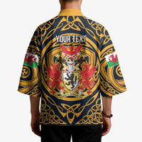 Personalized Denbighshire Wales Kimono Coat Of Arms Celtic Style - Wonder Print Shop