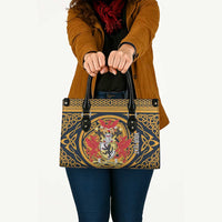 Personalized Denbighshire Wales Leather Bag Coat Of Arms Celtic Style - Wonder Print Shop
