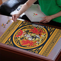 Personalized Denbighshire Wales Puzzle Coat Of Arms Celtic Style - Wonder Print Shop