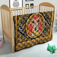 Personalized Denbighshire Wales Quilt Coat Of Arms Celtic Style - Wonder Print Shop
