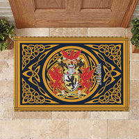 Personalized Denbighshire Wales Rubber Doormat Coat Of Arms Celtic Style - Wonder Print Shop