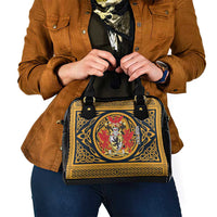 Personalized Denbighshire Wales Shoulder Handbag Coat Of Arms Celtic Style - Wonder Print Shop
