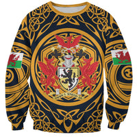 Personalized Denbighshire Wales Sweatshirt Coat Of Arms Celtic Style - Wonder Print Shop