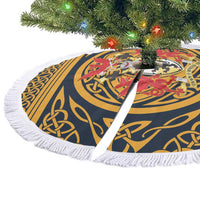 Personalized Denbighshire Wales Tree Skirt Coat Of Arms Celtic Style - Wonder Print Shop
