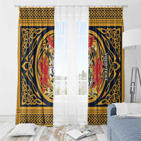 Personalized Denbighshire Wales Window Curtain Coat Of Arms Celtic Style - Wonder Print Shop