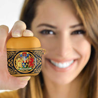 Personalized Monmouthshire Wales AirPods Case Coat Of Arms Celtic Style - Wonder Print Shop