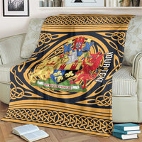 Personalized Monmouthshire Wales Blanket Coat Of Arms Celtic Style - Wonder Print Shop