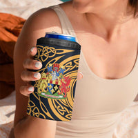 Personalized Monmouthshire Wales 4 in 1 Can Cooler Tumbler Coat Of Arms Celtic Style - Wonder Print Shop