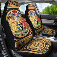 Personalized Monmouthshire Wales Car Seat Cover Coat Of Arms Celtic Style - Wonder Print Shop