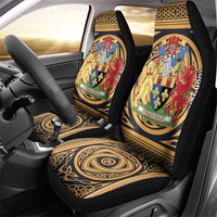 Personalized Monmouthshire Wales Car Seat Cover Coat Of Arms Celtic Style - Wonder Print Shop