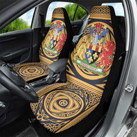 Personalized Monmouthshire Wales Car Seat Cover Coat Of Arms Celtic Style - Wonder Print Shop