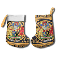Personalized Monmouthshire Wales Christmas Stocking Coat Of Arms Celtic Style - Wonder Print Shop