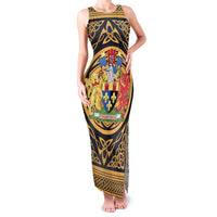 Personalized Monmouthshire Wales Family Matching Tank Maxi Dress and Hawaiian Shirt Coat Of Arms Celtic Style - Wonder Print Shop