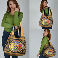 Personalized Monmouthshire Wales Grocery Bag Coat Of Arms Celtic Style - Wonder Print Shop