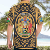 Personalized Monmouthshire Wales Hawaiian Shirt Coat Of Arms Celtic Style - Wonder Print Shop