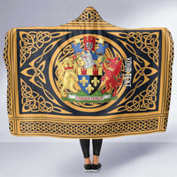 Personalized Monmouthshire Wales Hooded Blanket Coat Of Arms Celtic Style - Wonder Print Shop
