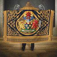 Personalized Monmouthshire Wales Hooded Blanket Coat Of Arms Celtic Style - Wonder Print Shop