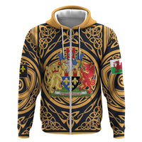 Personalized Monmouthshire Wales Hoodie Coat Of Arms Celtic Style - Wonder Print Shop