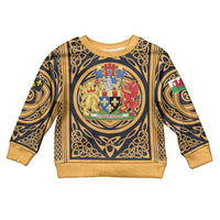 Personalized Monmouthshire Wales Kid Ugly Christmas Sweater Coat Of Arms Celtic Style - Wonder Print Shop
